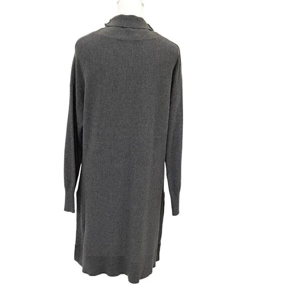 Soft Surroundings Wool Cashmere Blend Turtleneck Sweater Tunic Gray size Medium - Picture 4 of 6